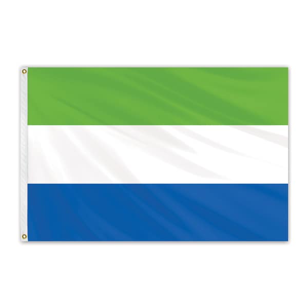 Global Flags Unlimited Sierra Leone Outdoor Nylon Flag 4'x6' 202900